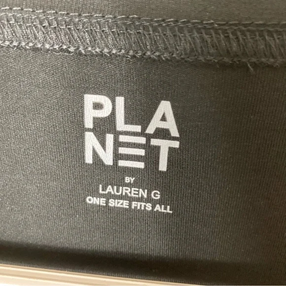 Planet by Lauren G black cut out front long sleeve top OS pima cotton - Picture 8 of 9